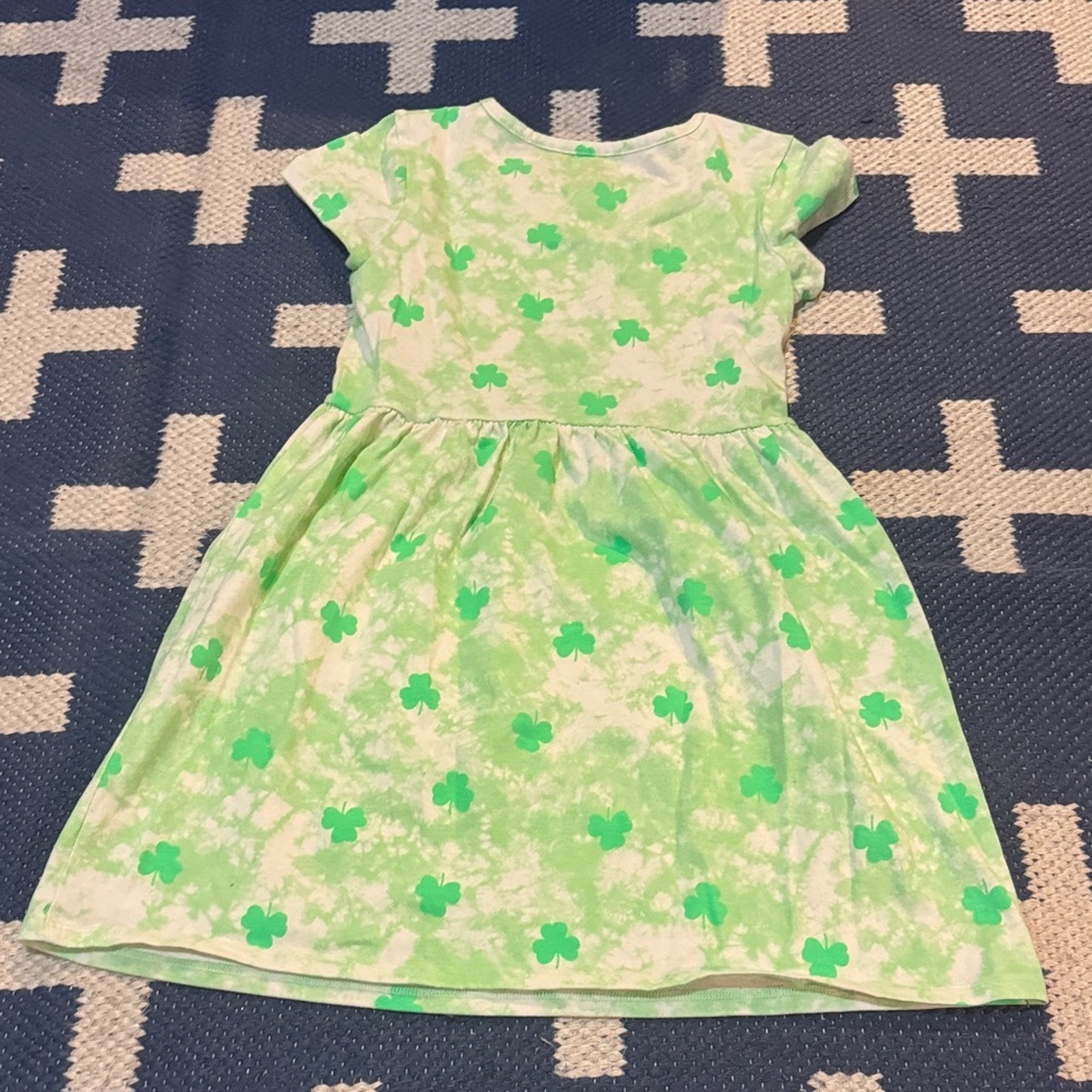 Cat & Jack Green Clover Print Dress - Picture 4 of 4